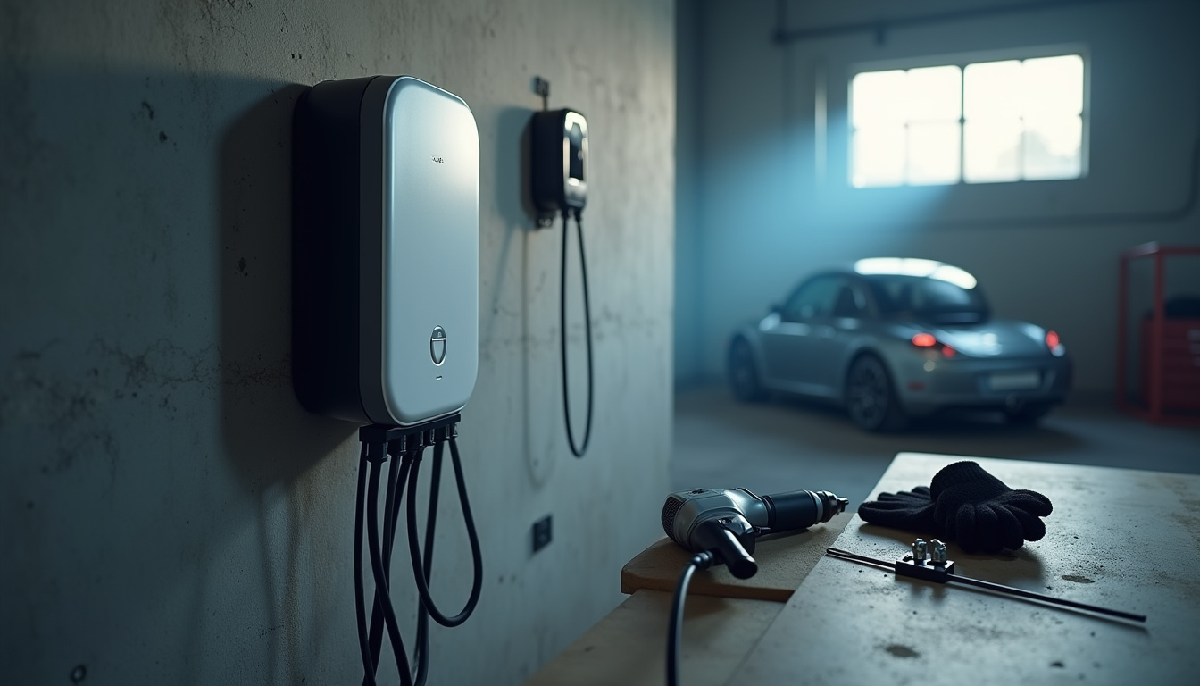 Étapes d'installation d'une borne de recharge murale dans un garage à Mont-Saint-Aignan