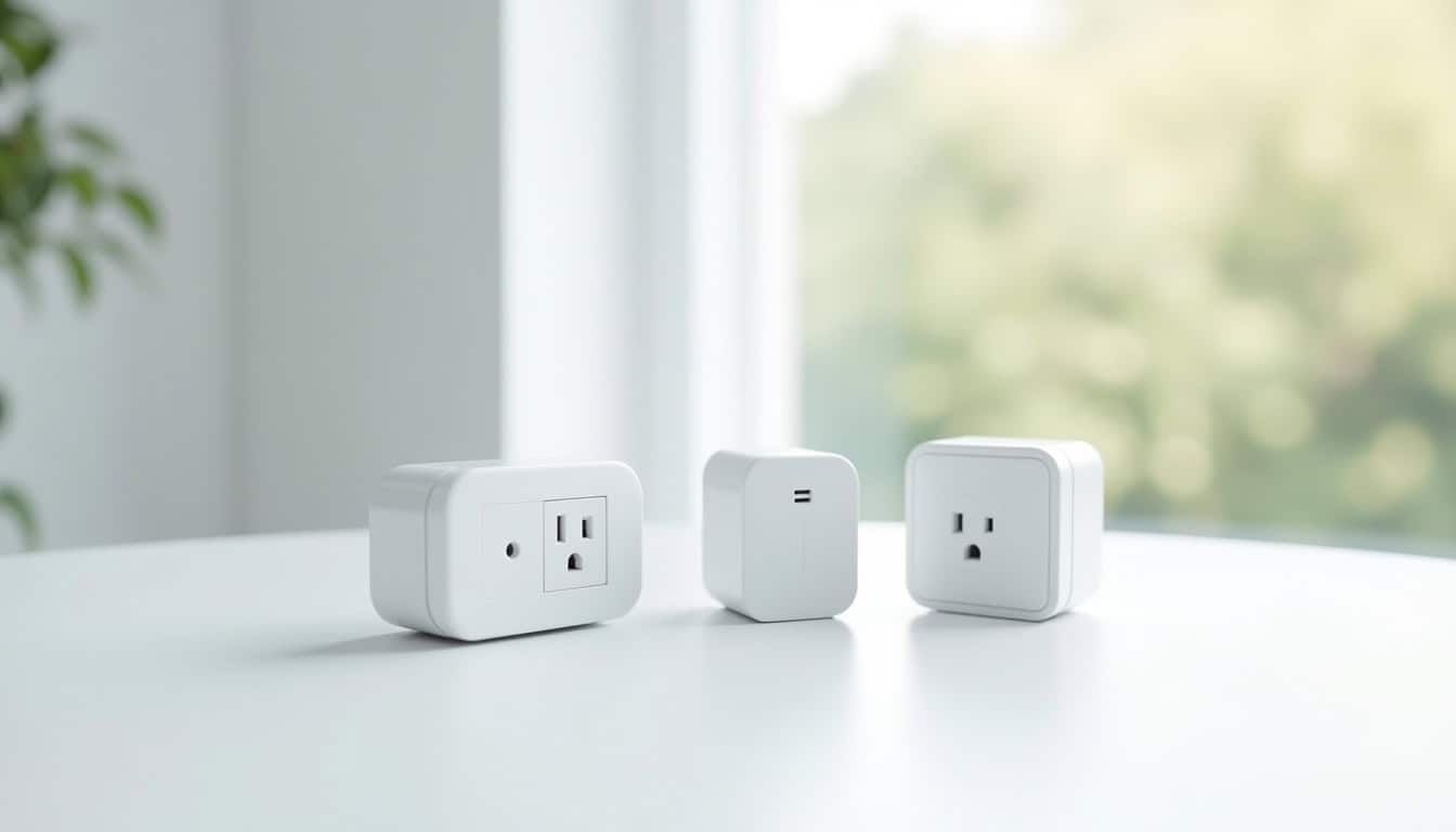 Illustration des différents types de bornes de recharge pour voiture électrique: prise renforcée, wallbox monophasée, wallbox triphasée