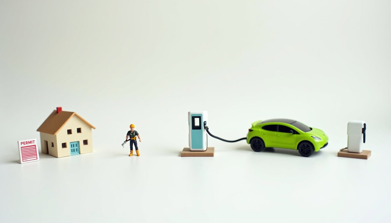 Illustration des étapes clés pour l'installation d'une borne de recharge électrique à Sotteville-lès-Rouen