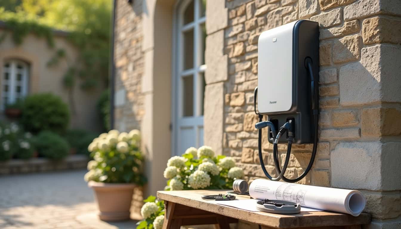 Illustration des étapes d'installation d'une borne de recharge à Ousse