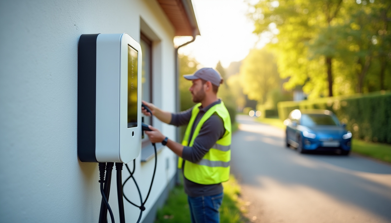 Illustration des étapes d'installation d'une borne de recharge électrique à Ham-sous-Varsberg