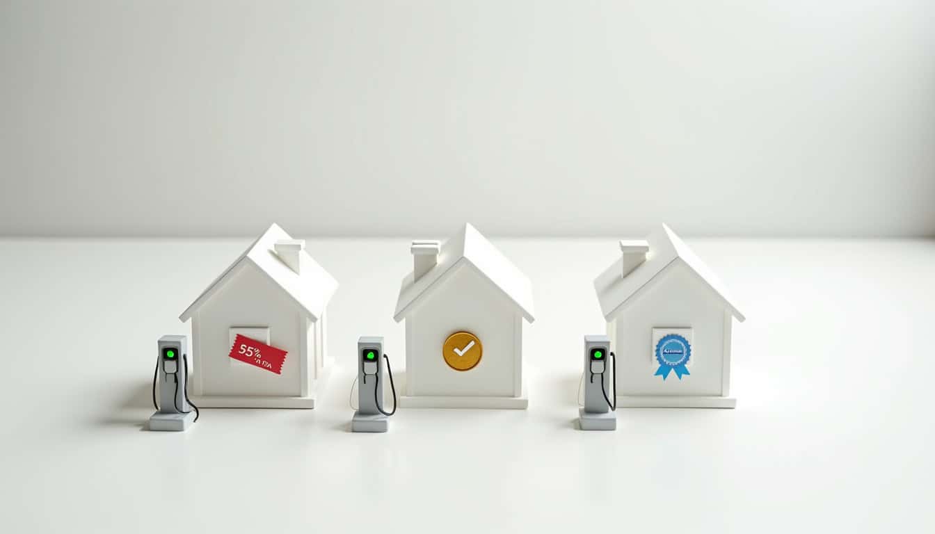 Infographie illustrant les aides financières disponibles pour l’installation d’une borne de recharge en 2026: TVA réduite, crédit d’impôt, prime Advenir