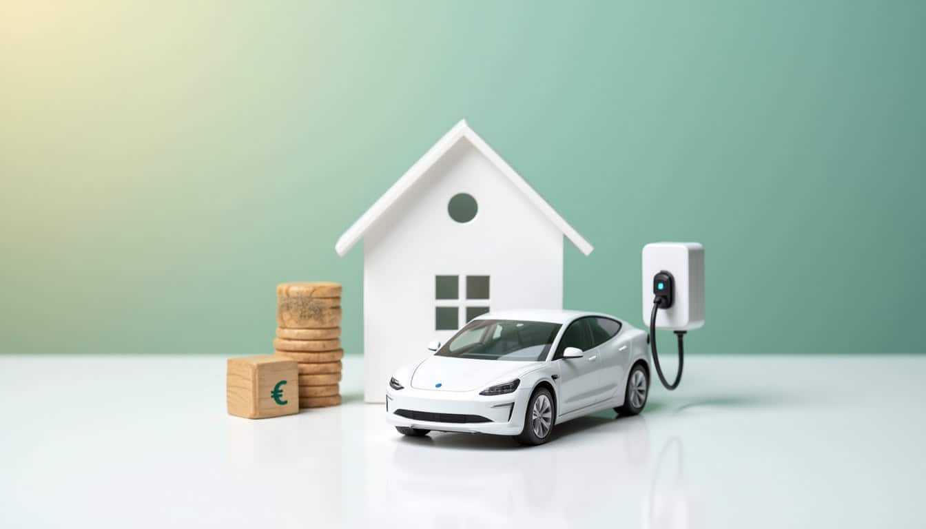 Infographie illustrant les aides financières pour l'installation d'une borne de recharge électrique
