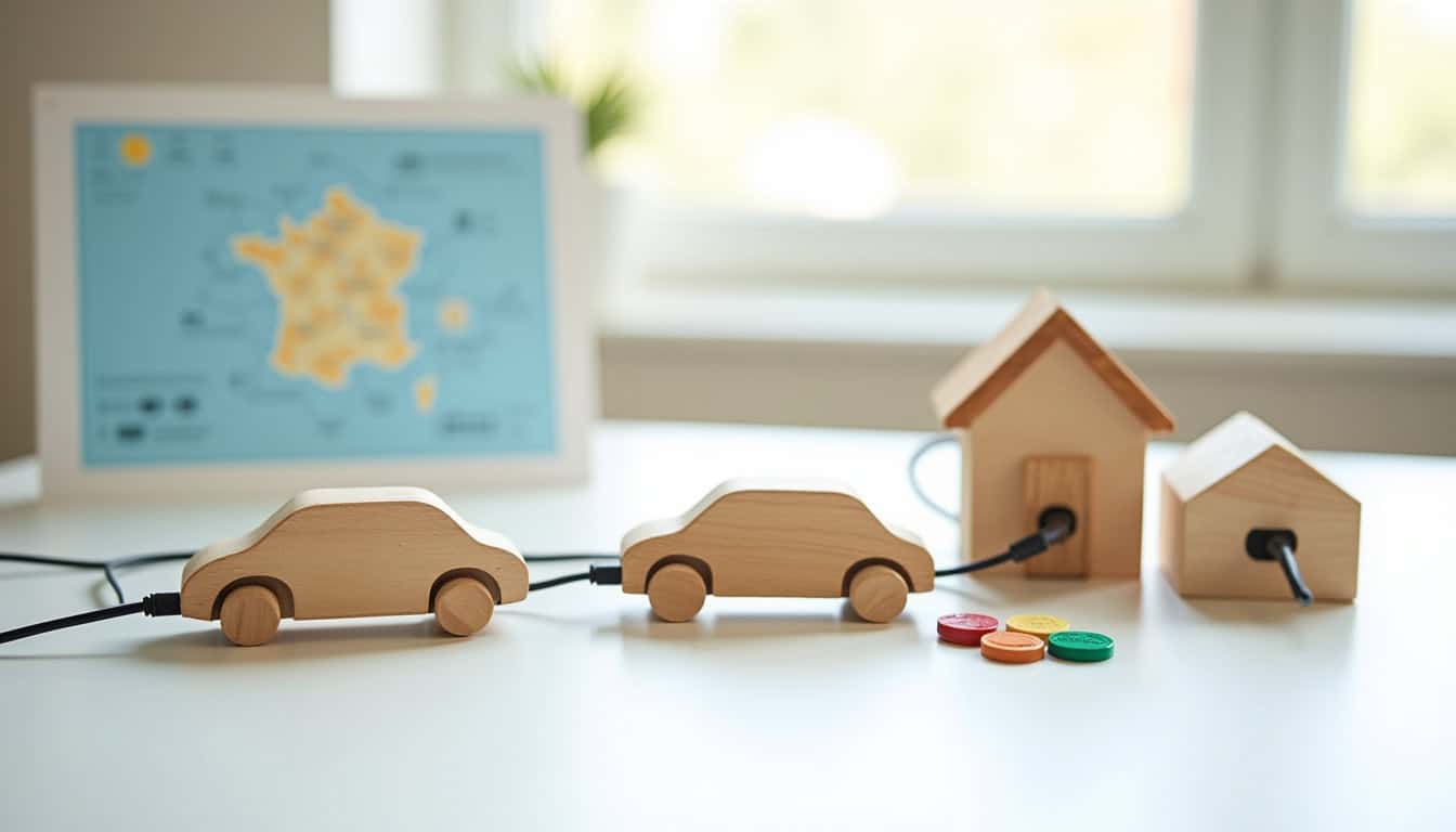 Infographie illustrant les différentes aides financières pour l'installation d'une borne électrique en France