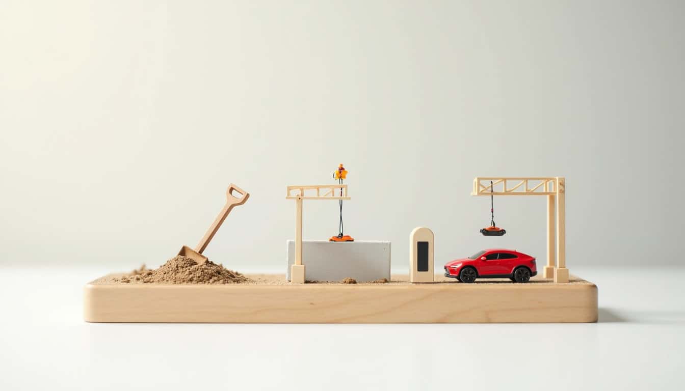 Infographie illustrant les étapes d'installation d'une borne de recharge