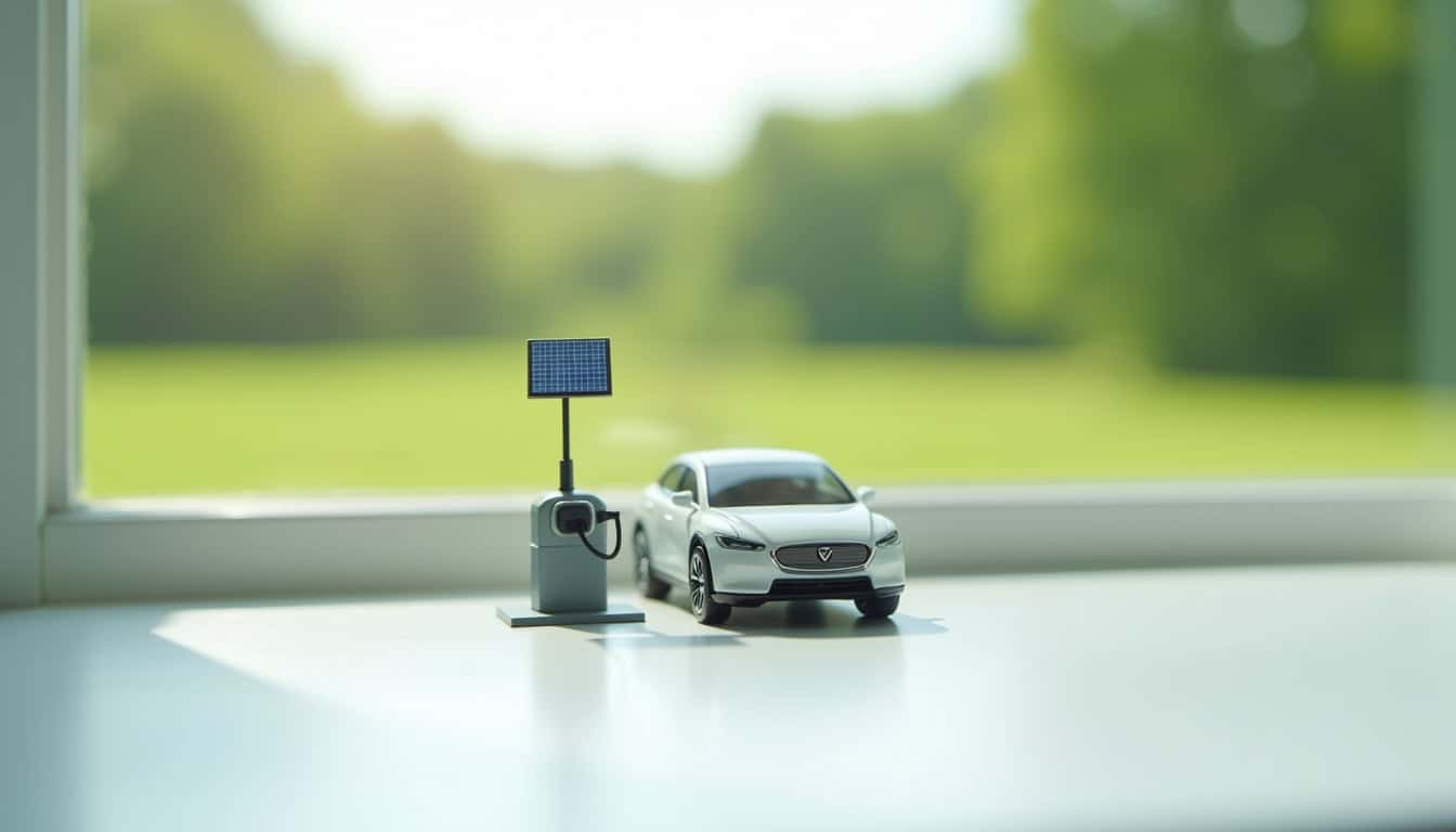 Installation combinée de panneaux solaires et borne de recharge à Schirmeck
