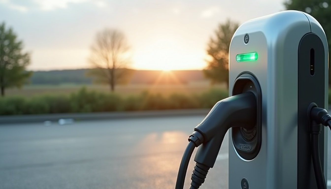Installation de bornes électriques sur un parking d'entreprise à proximité de Villiers-sur-Loir