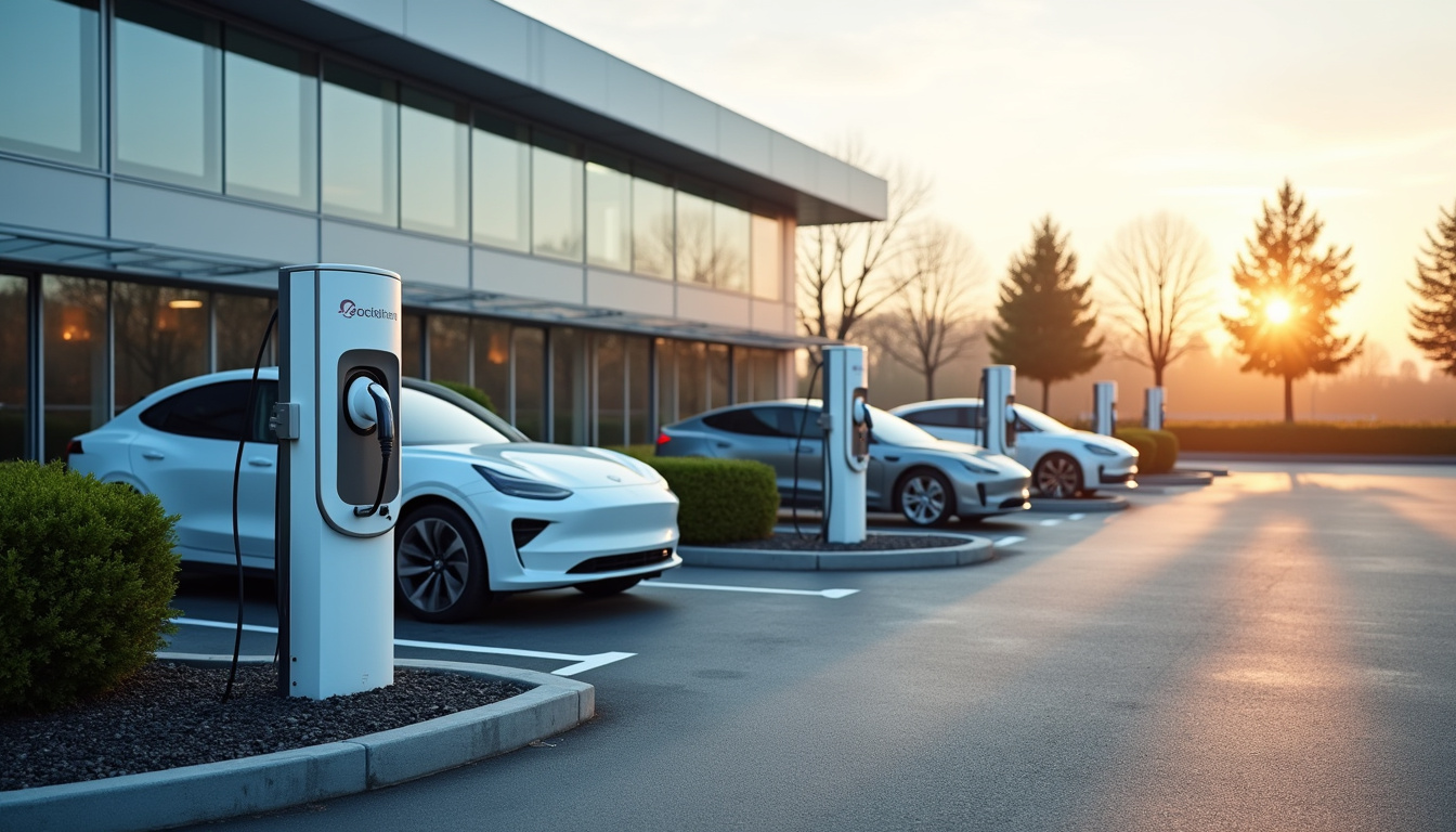 Installation de plusieurs bornes de recharge sur un parking d’entreprise à Chevreuse