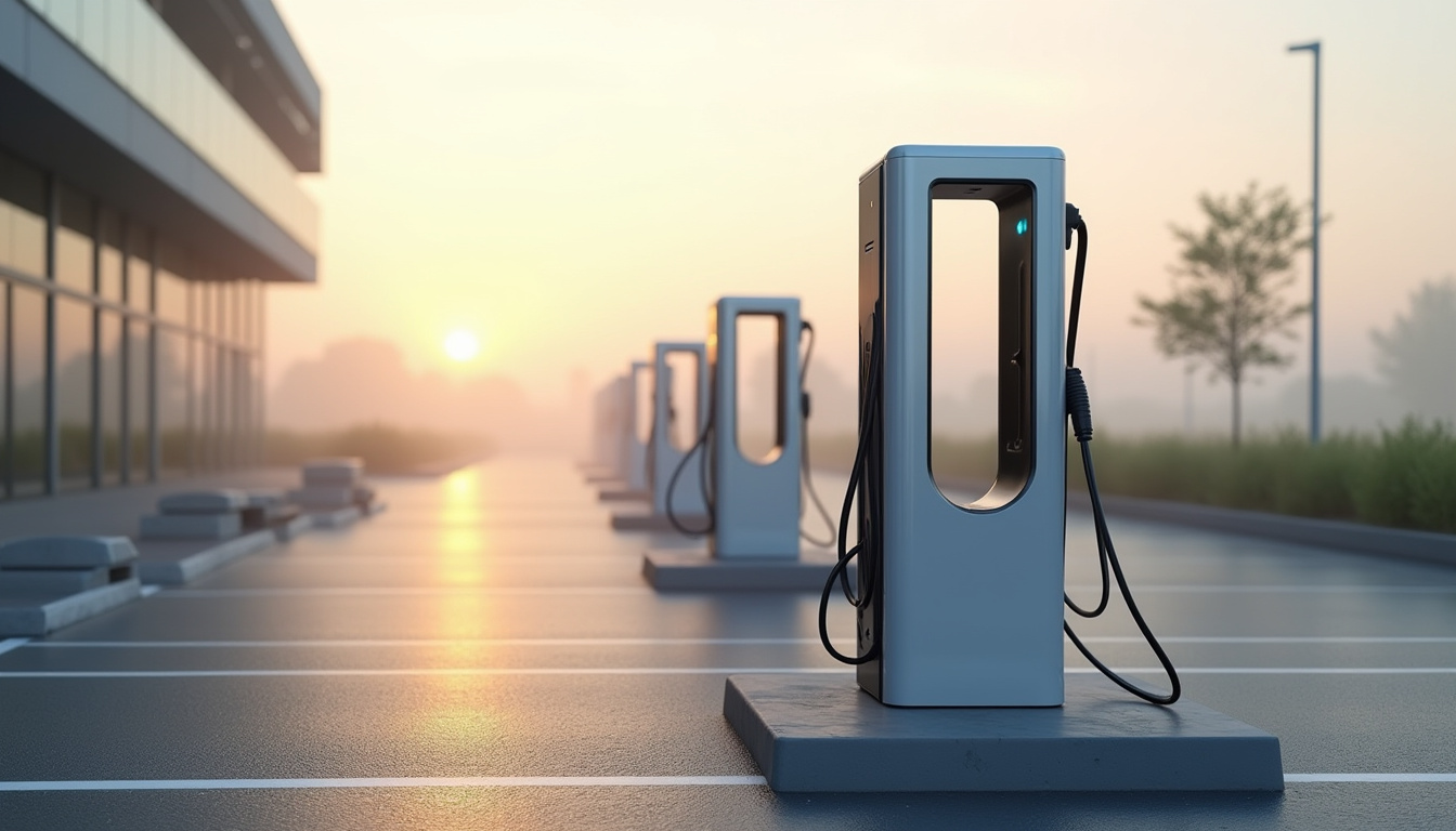 Installation de plusieurs bornes de recharge sur un parking d'entreprise à Villemontais
