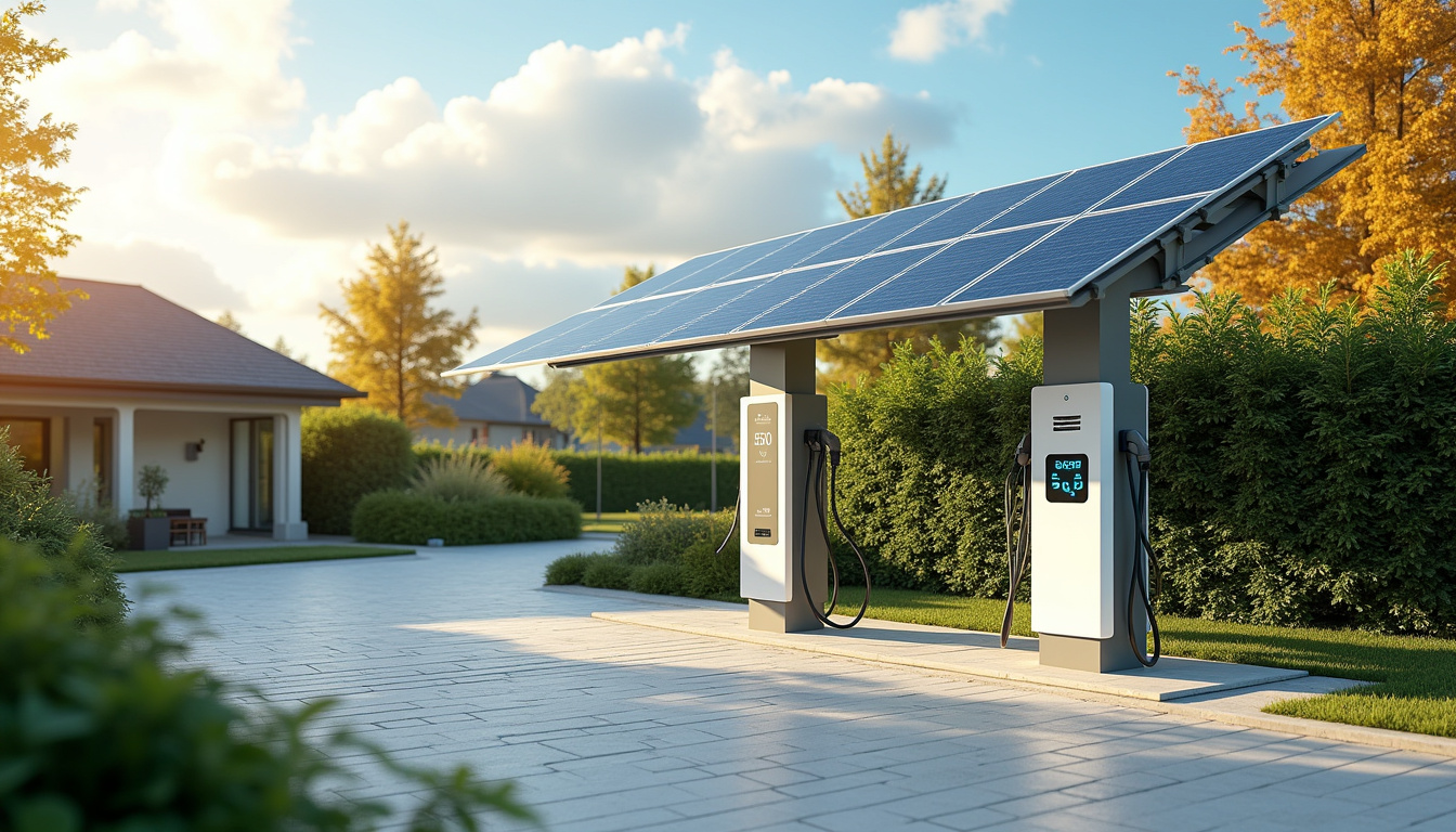 Installation d'une borne de recharge associée à des panneaux photovoltaïques à Ancenis-Saint-Géréon