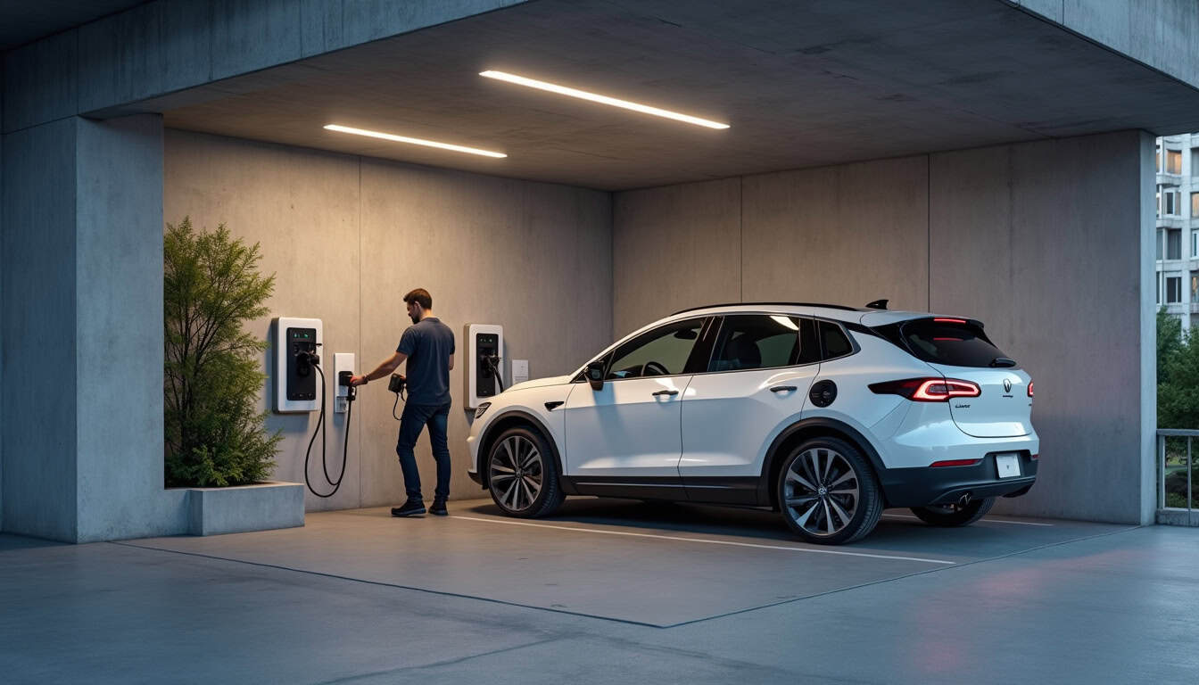 Installation d'une borne de recharge dans un garage de copropriété à Gémenos
