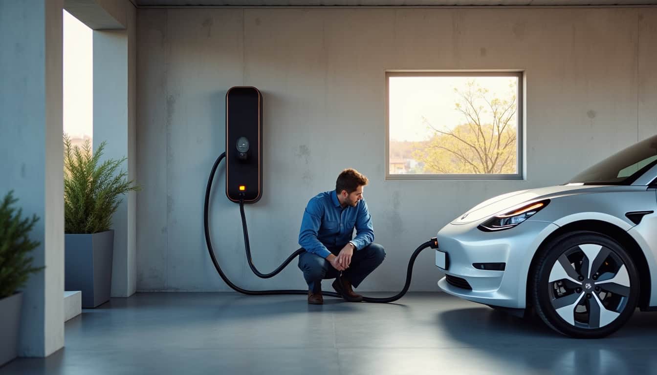 Installation d'une borne de recharge dans un garage de maison à Pignan