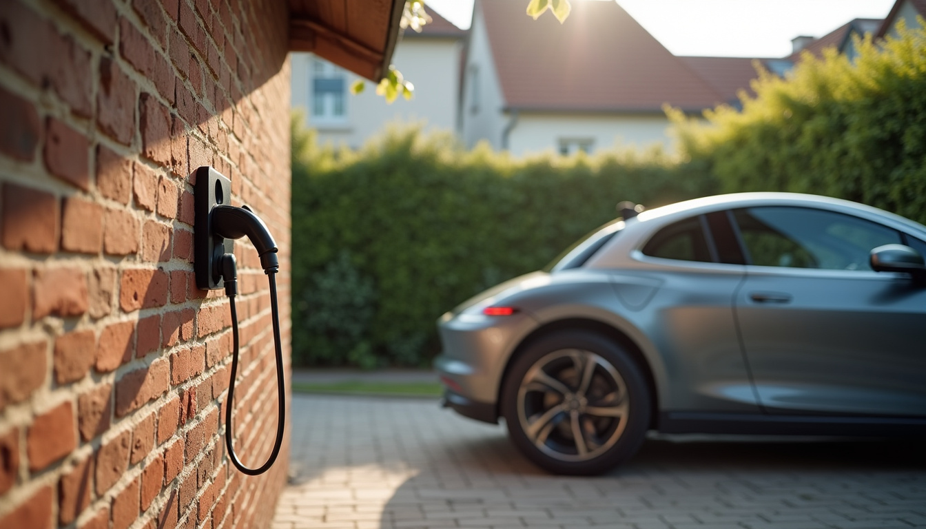 Installation d'une borne de recharge dans un garage de maison individuelle à Saint-Georges-des-Coteaux