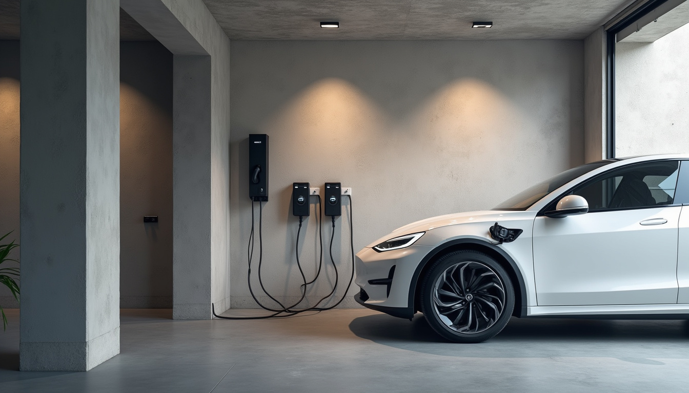 Installation d’une borne de recharge dans un garage intérieur à Masnières