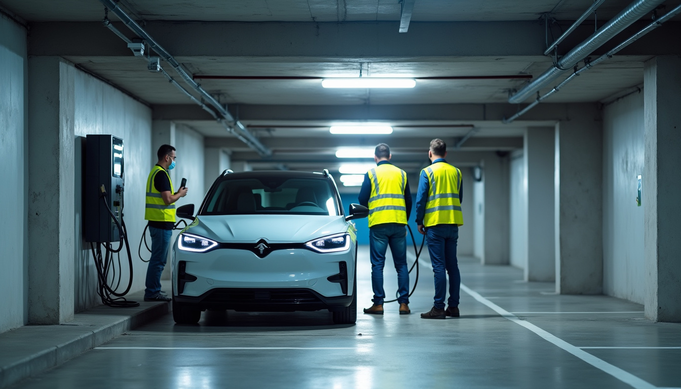 Installation d'une borne de recharge dans un parking collectif à Logonna-Daoulas