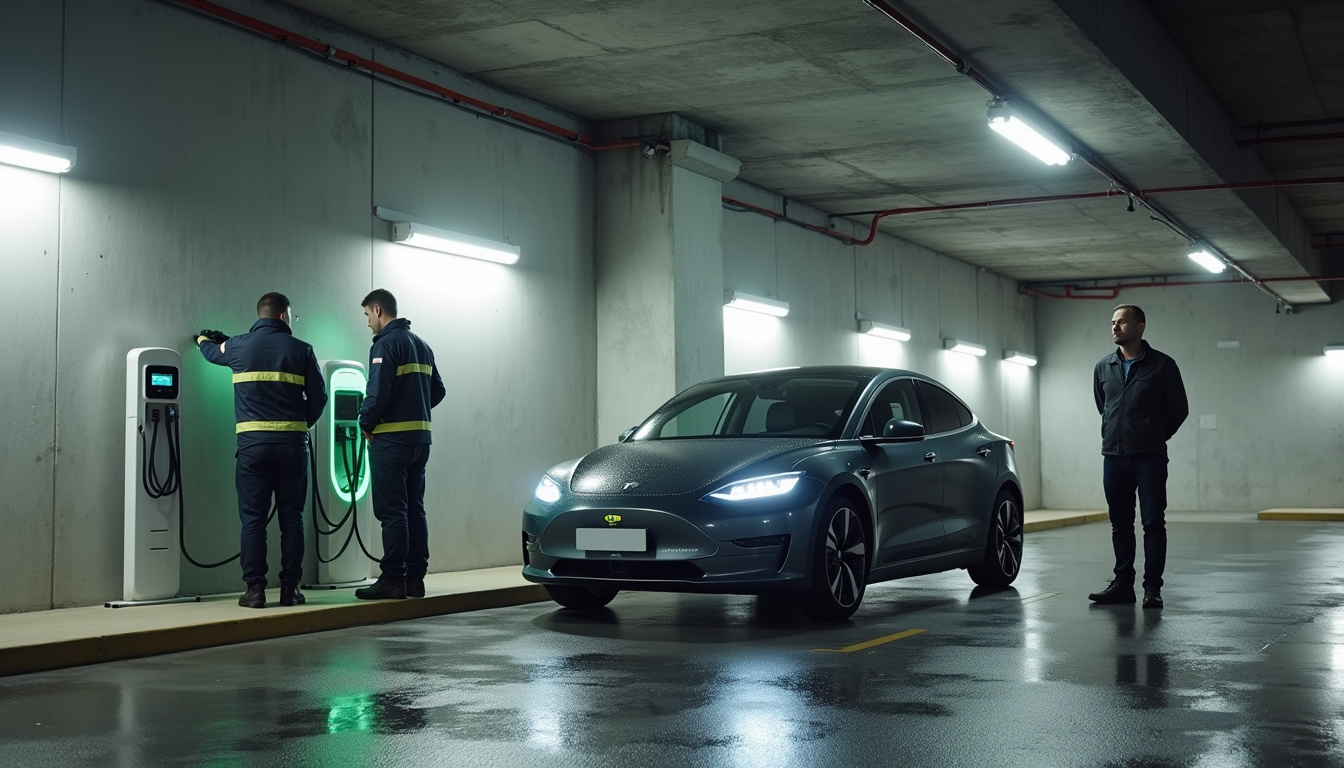 Installation d'une borne de recharge dans un parking collectif d'une copropriété à Septeuil