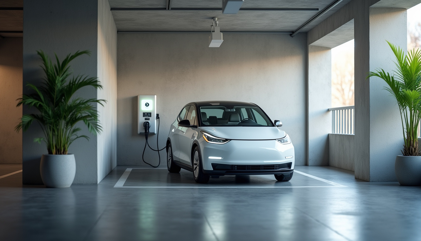 Installation d'une borne de recharge dans un parking de copropriété à Hénon