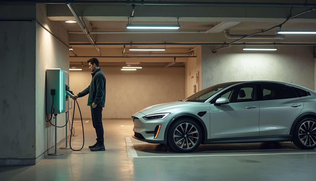 Installation d'une borne de recharge dans un parking de copropriété à Le Haillan