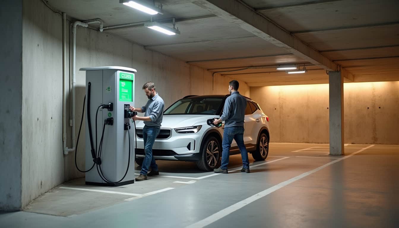 Installation d'une borne de recharge dans un parking de copropriété à Saint-Paul-et-Valmalle