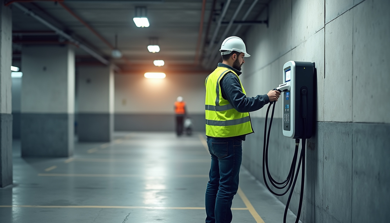 Installation d'une borne de recharge dans un parking de copropriété à Saint-Savournin