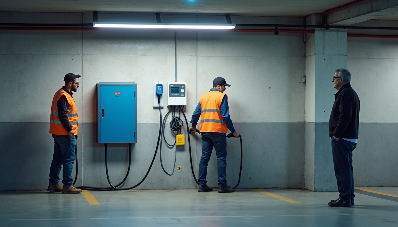 Installation d'une borne de recharge dans un parking d'immeuble à Gagnac-sur-Garonne