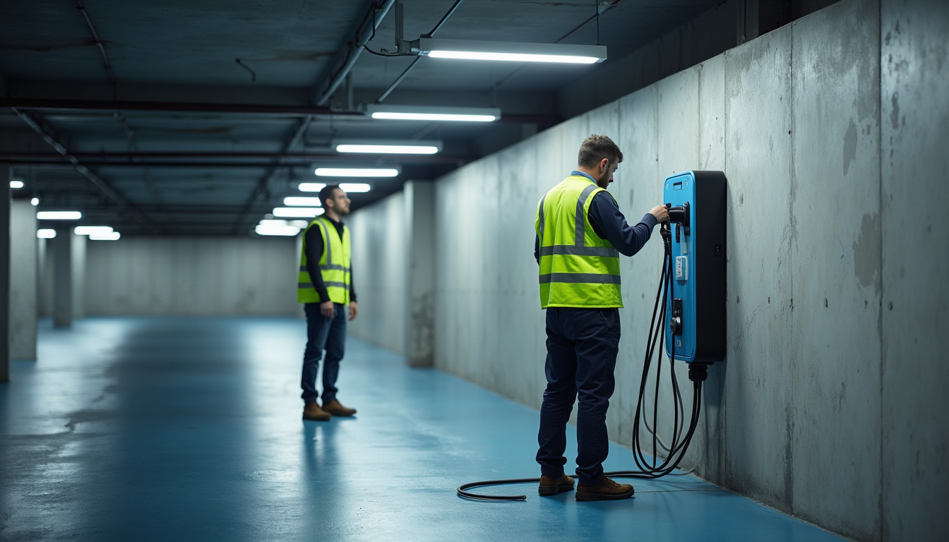 Installation d'une borne de recharge dans un parking d'immeuble à Myans