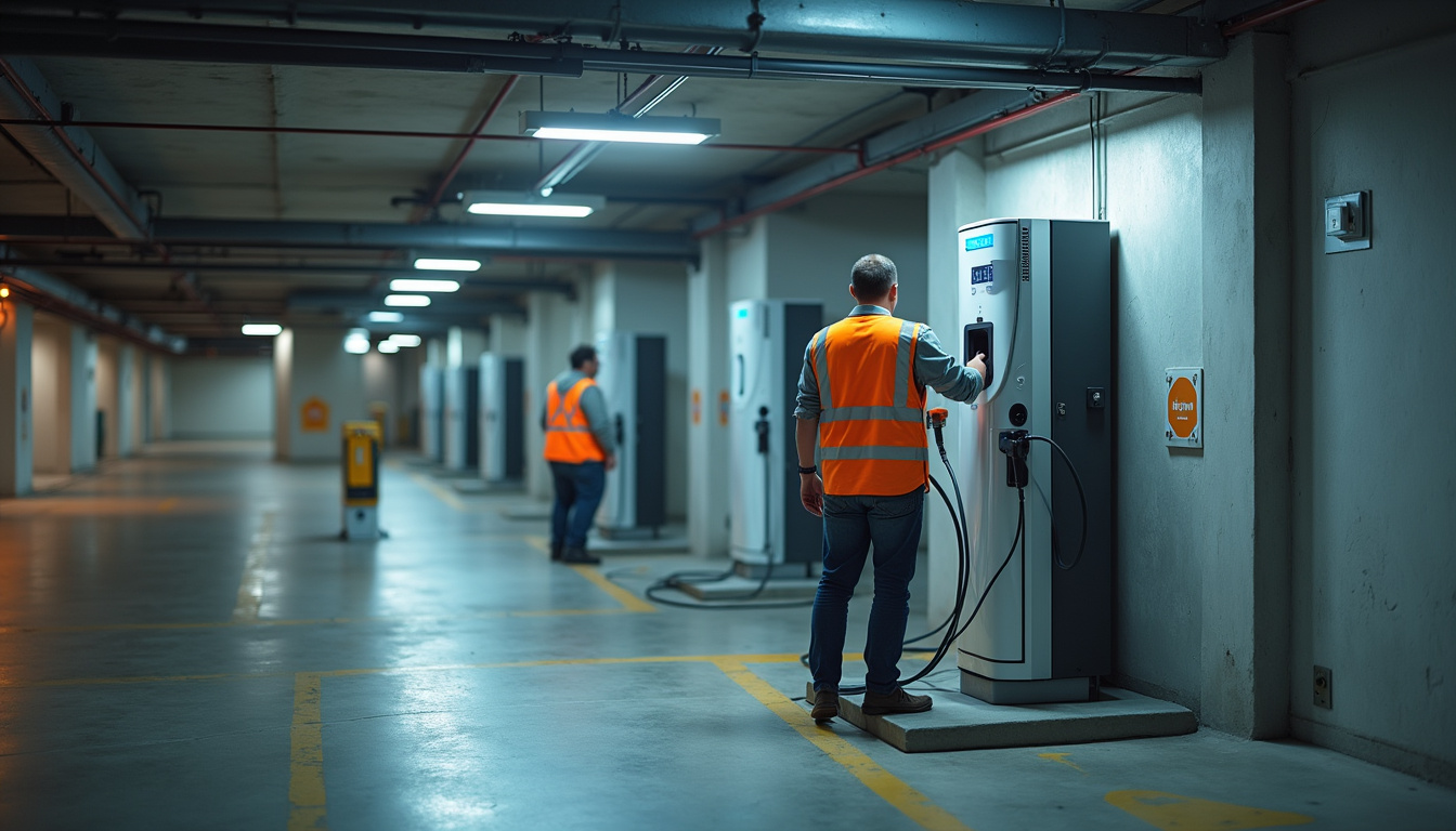 Installation d'une borne de recharge dans un parking d'une copropriété à Rety