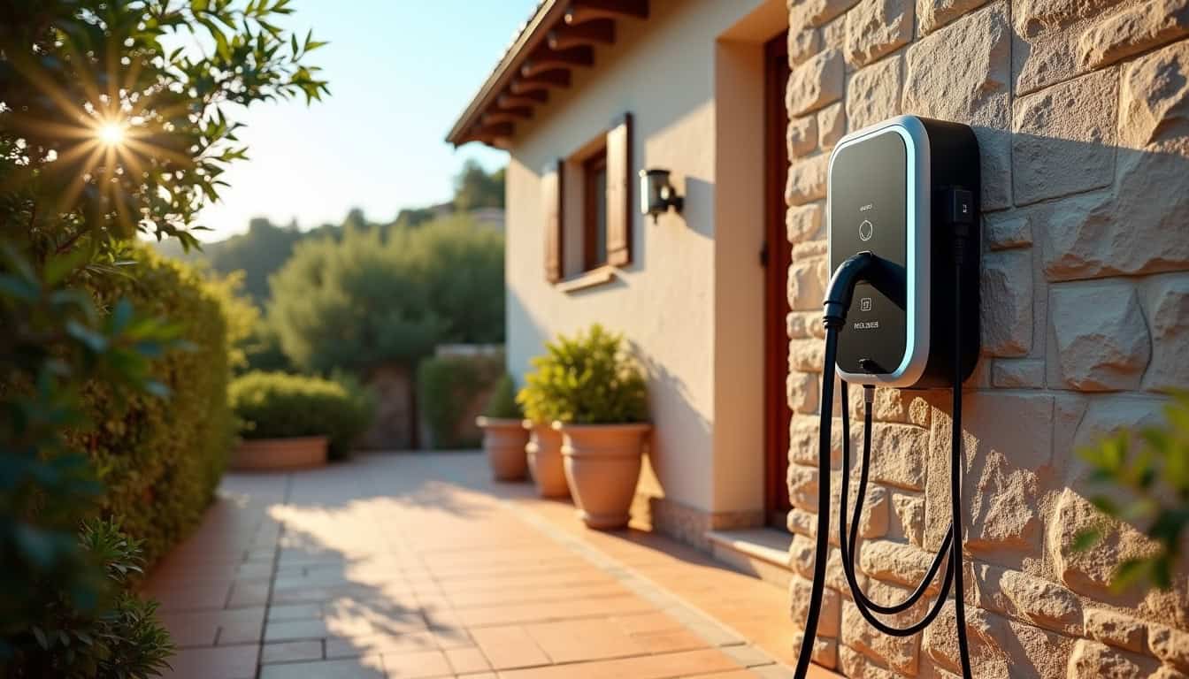 Installation d'une borne de recharge devant une maison à Porto-Vecchio