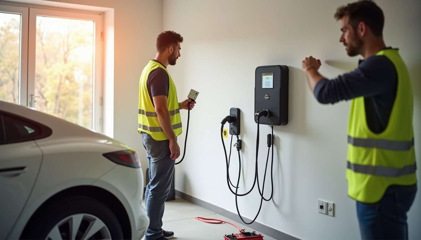 Installation d'une borne de recharge électrique à Ambierle par un professionnel IRVE