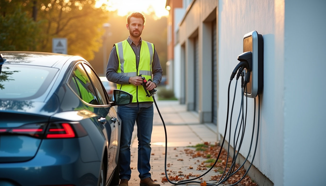 Installation d'une borne de recharge électrique à Annet-sur-Marne par un technicien certifié IRVE