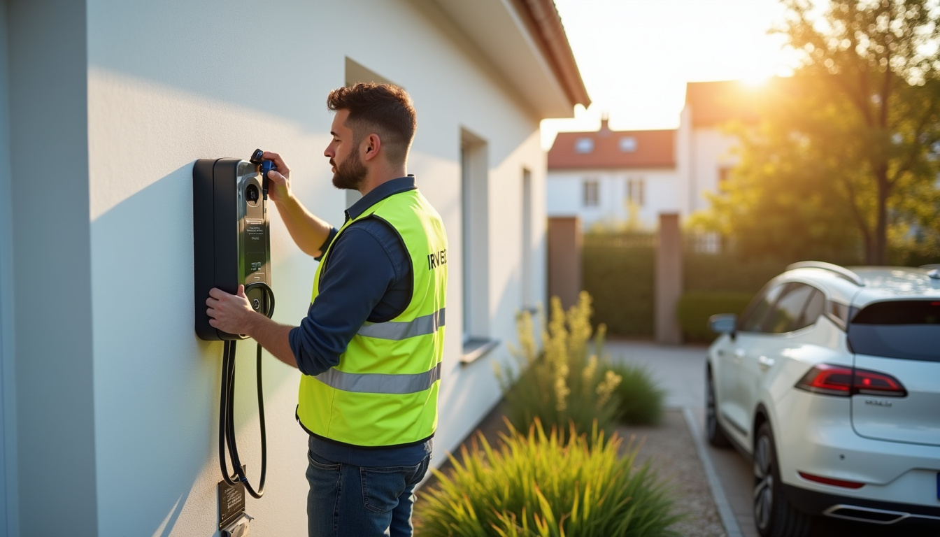 Installation d'une borne de recharge électrique à Bourgueil par un technicien certifié IRVE