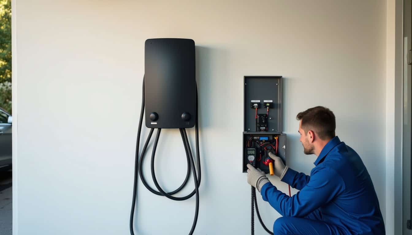 Installation d'une borne de recharge électrique à Domarin par un professionnel IRVE