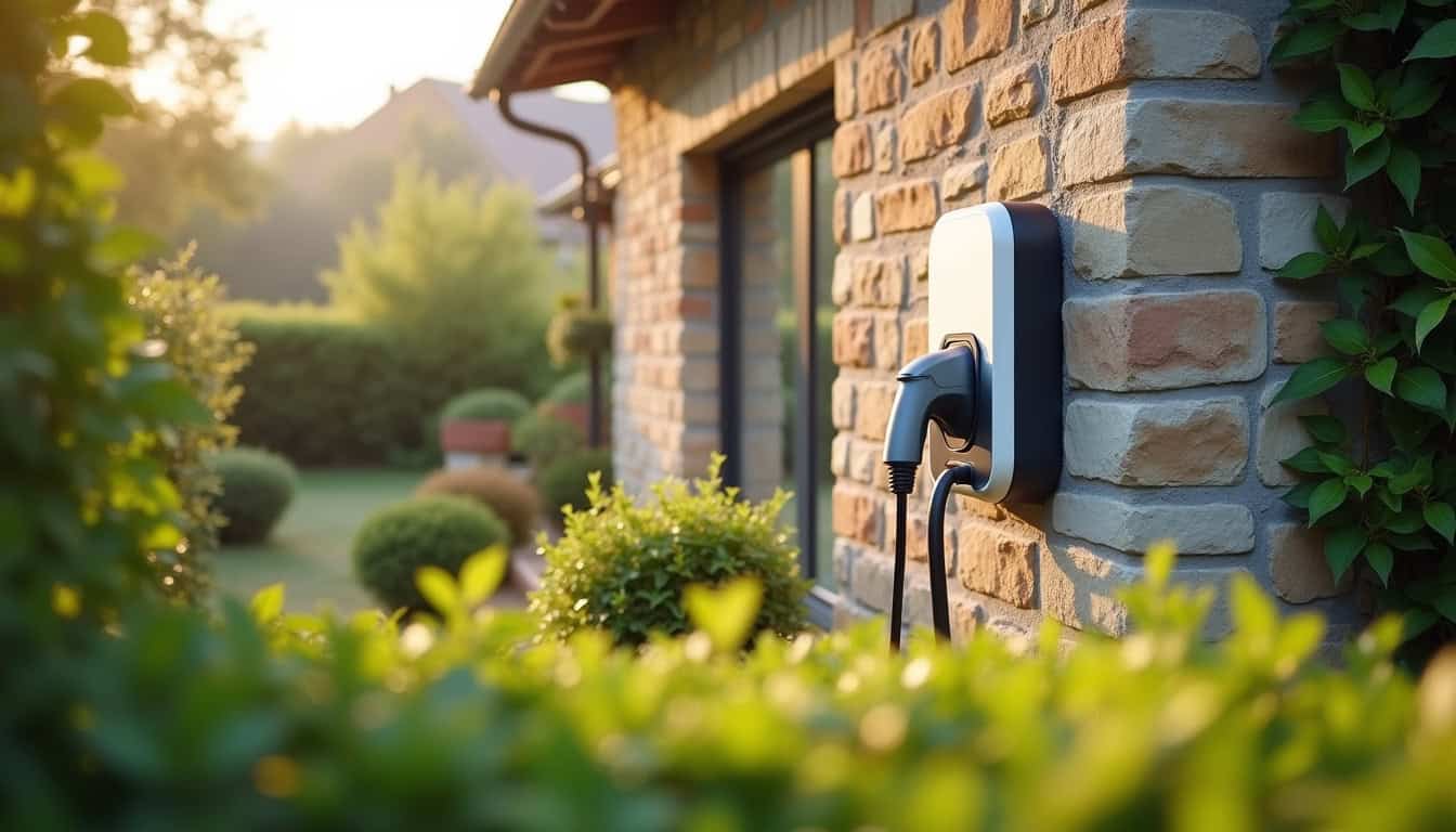 Installation d'une borne de recharge électrique à l'extérieur d'un domicile à Cartignies