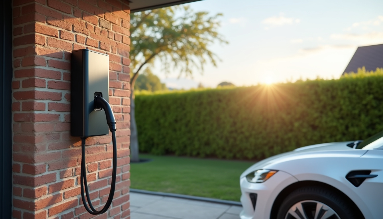 Installation d'une borne de recharge électrique à l'extérieur d'une maison à Beausemblant