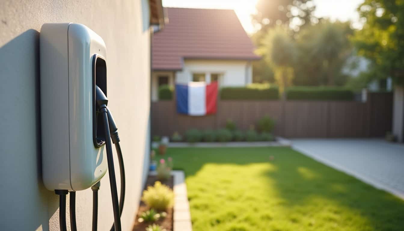 Installation d'une borne de recharge électrique à l'extérieur d'une maison à Freyming-Merlebach