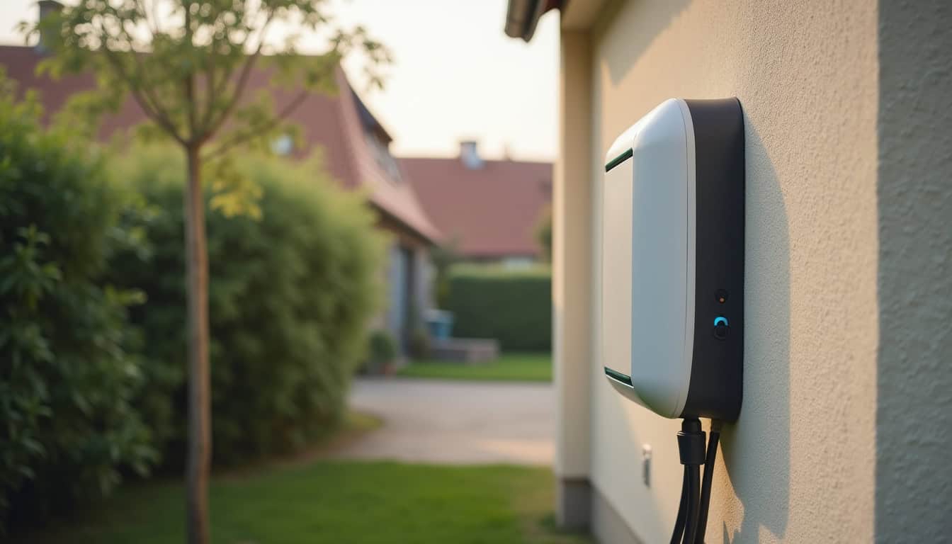 Installation d'une borne de recharge électrique à l'extérieur d'une maison à Lagardelle-sur-Lèze