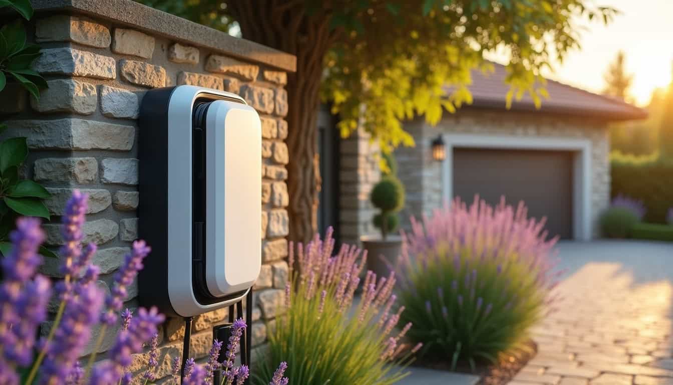 Installation d'une borne de recharge électrique à l'extérieur d'une maison à Valencisse