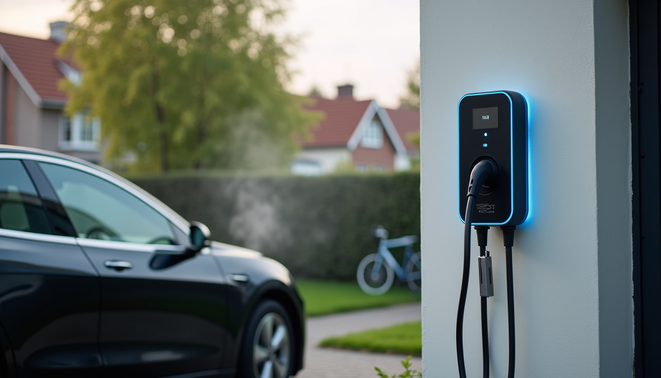 Installation d'une borne de recharge électrique à l'extérieur d'une maison individuelle à Matzenheim