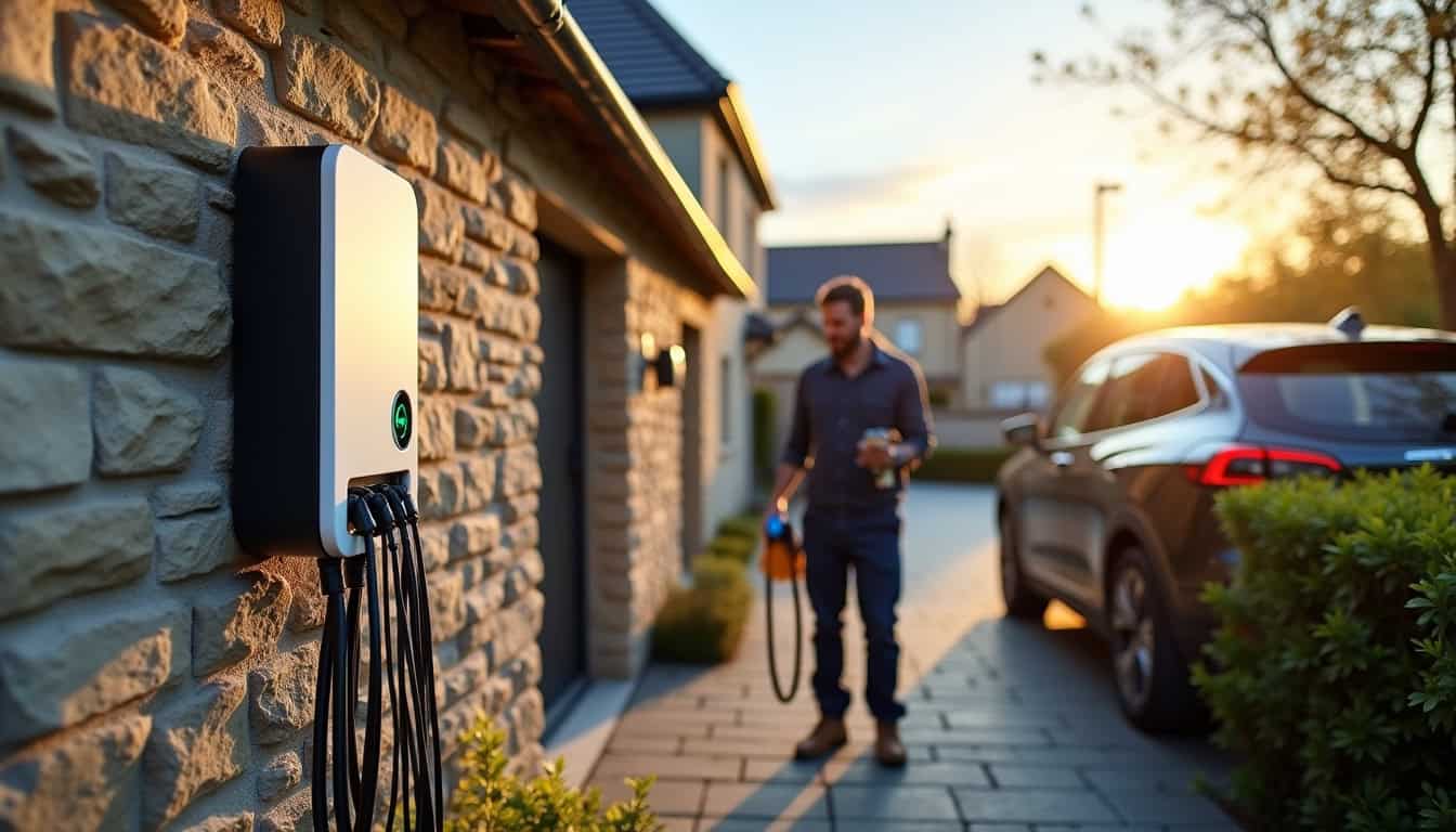 Installation d'une borne de recharge électrique à Quimperlé par un professionnel IRVE