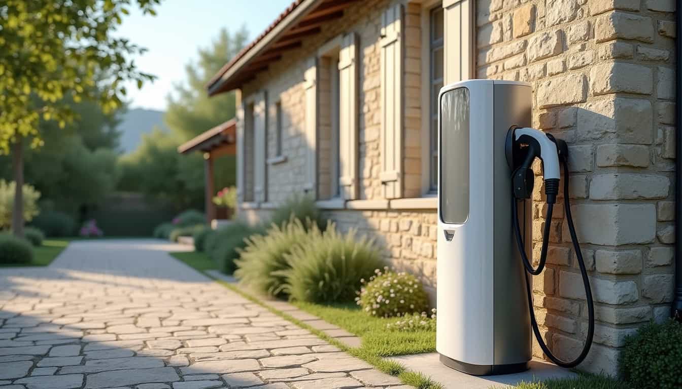 Installation d'une borne de recharge électrique à Tauriac, Lot