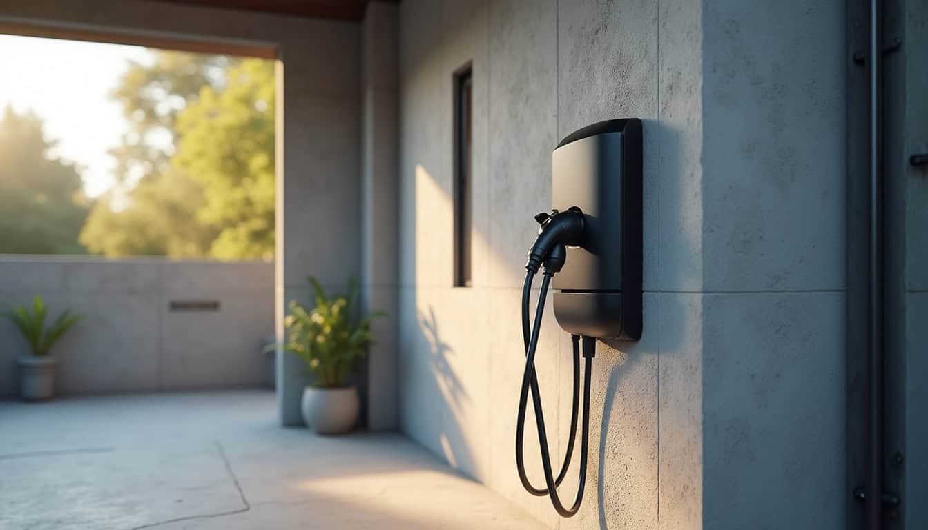 Installation d'une borne de recharge électrique dans un garage à Brasles