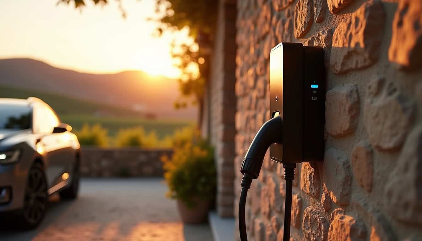 Installation d'une borne de recharge électrique dans un garage à Cornas