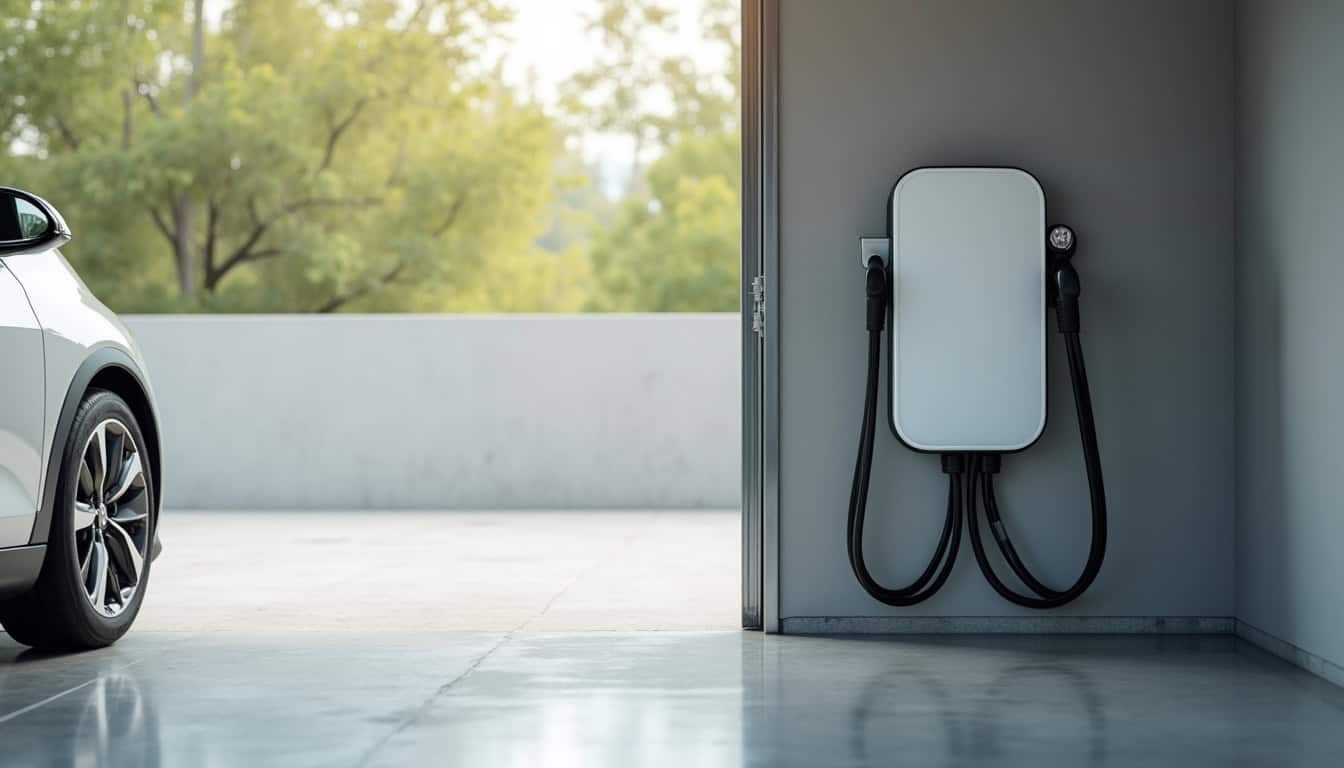 Installation d'une borne de recharge électrique dans un garage à Douvaine