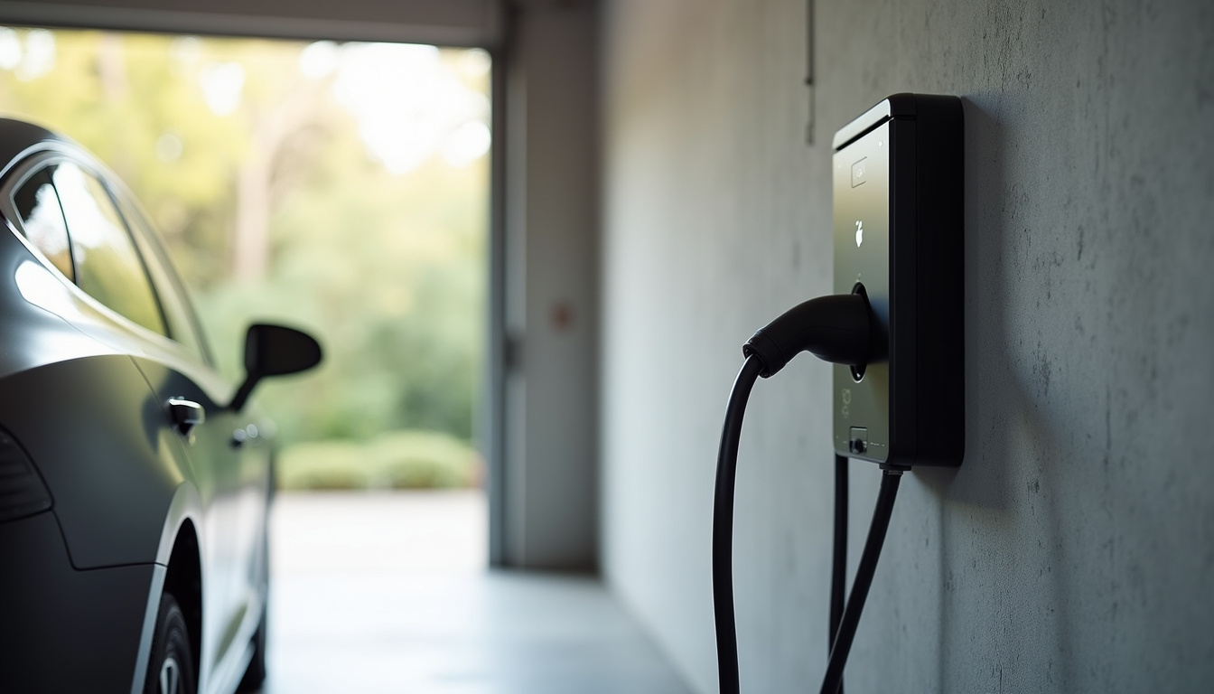 Installation d'une borne de recharge électrique dans un garage à Gidy