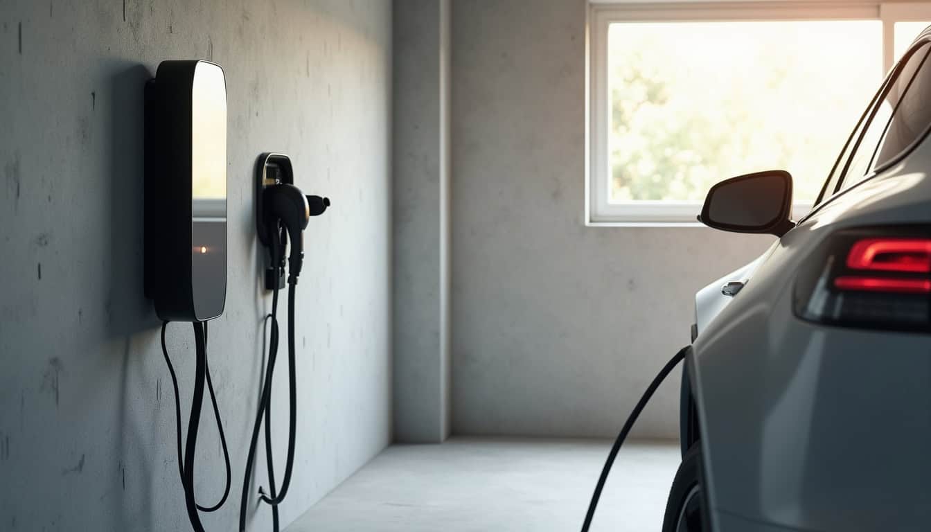 Installation d'une borne de recharge électrique dans un garage à Saint-Nabord