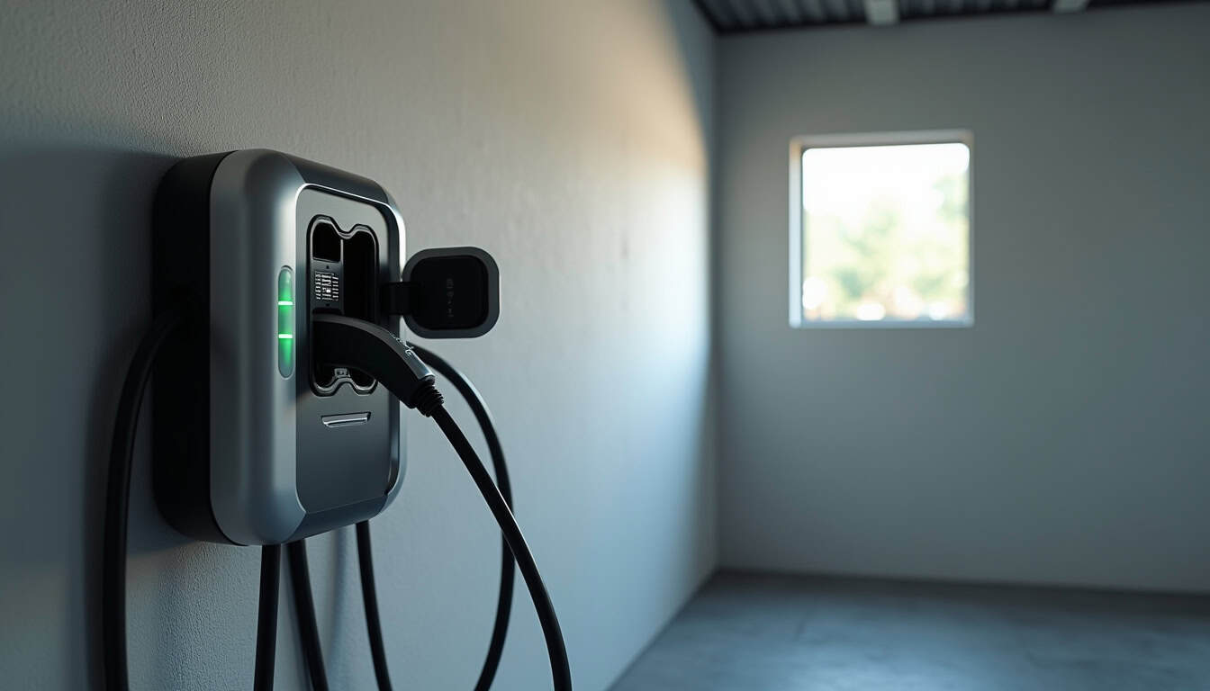 Installation d'une borne de recharge électrique dans un garage privé à Cauvigny