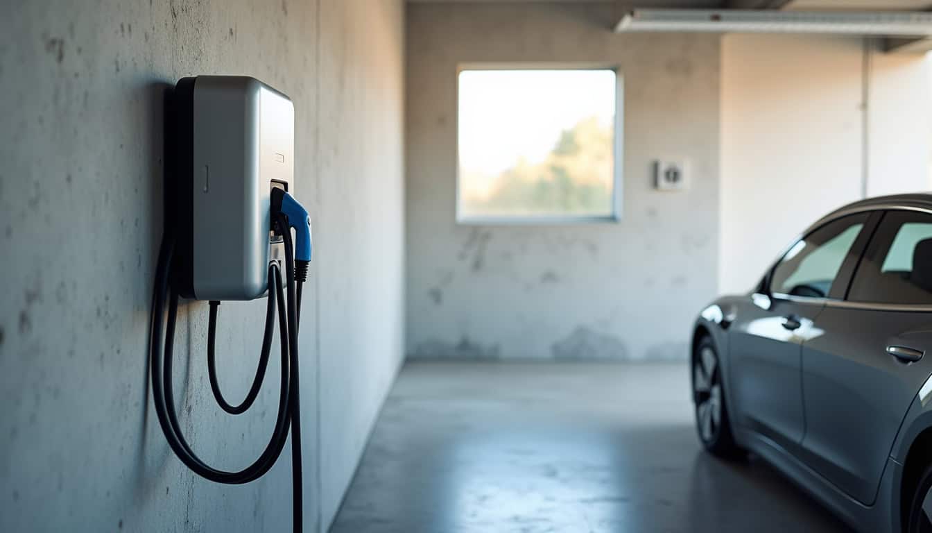Installation d'une borne de recharge électrique dans un garage privé à Laon