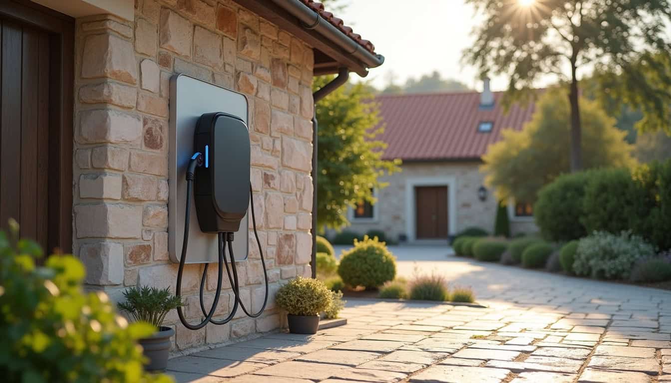 Installation d'une borne de recharge électrique dans un garage privé à Sainte-Hermine