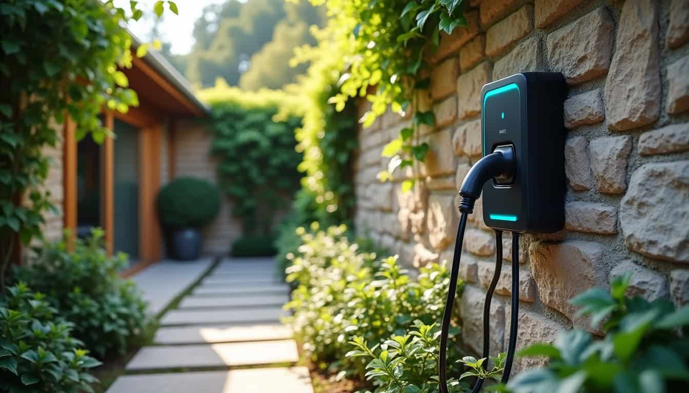 Installation d'une borne de recharge électrique dans une cour privée à Serre-les-Sapins