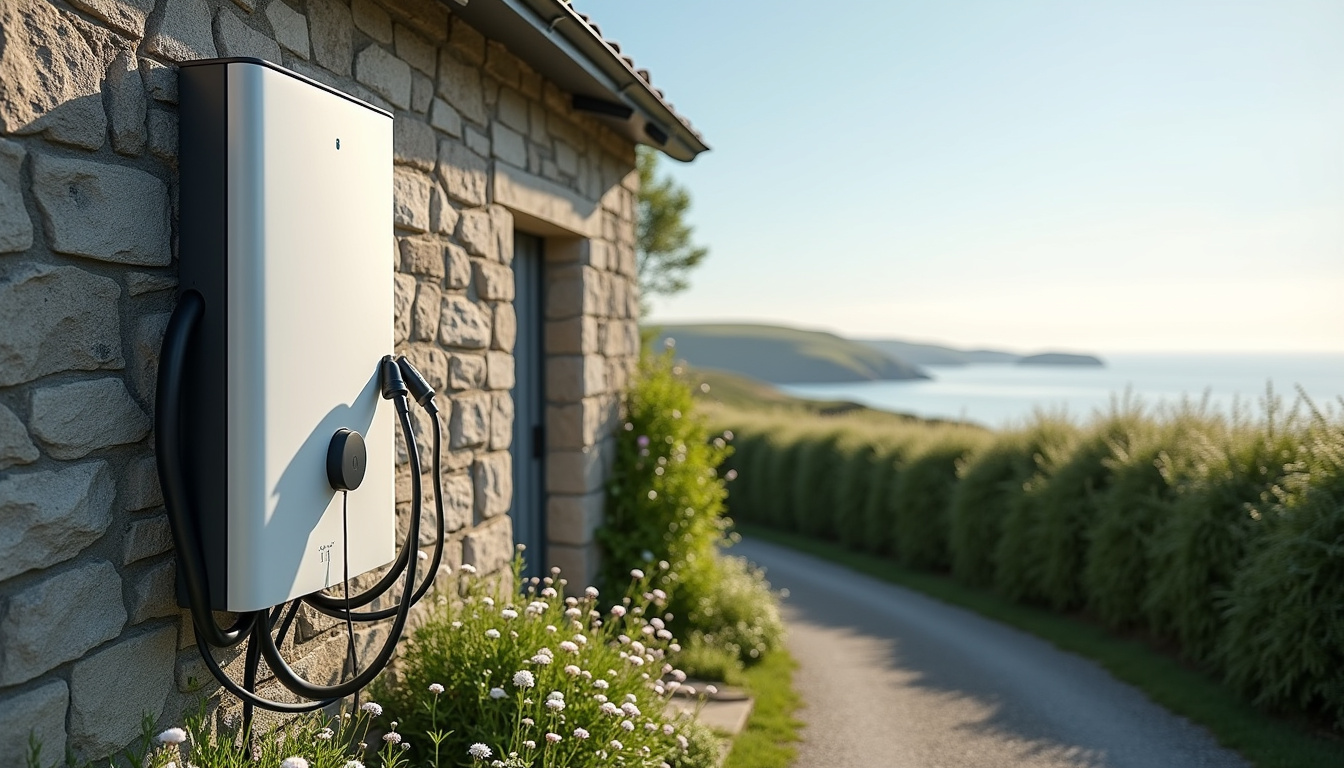 Installation d'une borne de recharge électrique dans une maison en zone rurale du Morbihan